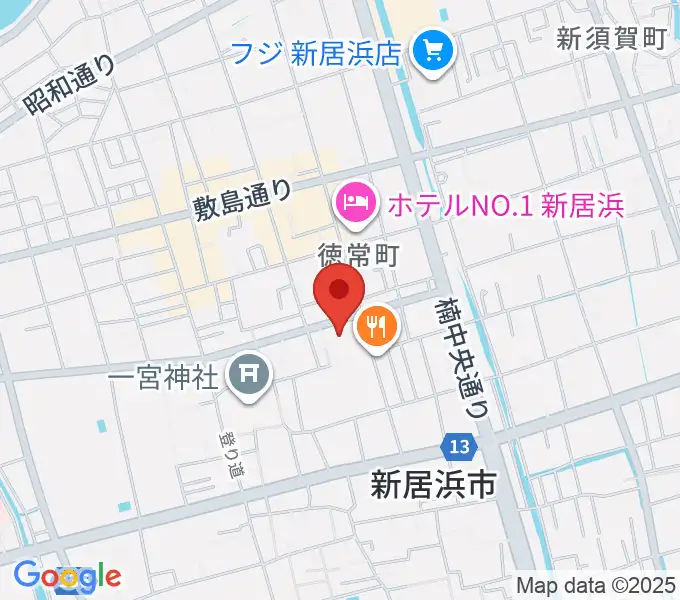 新居浜市市民文化センターの地図