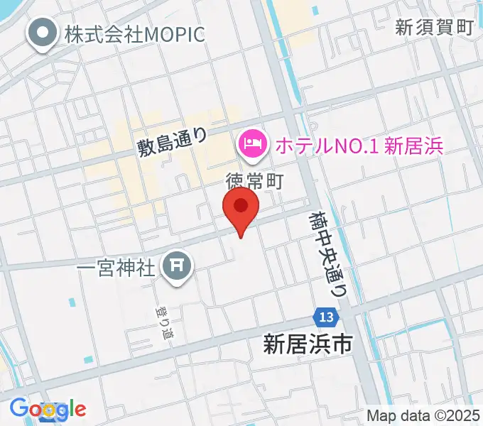 新居浜市市民文化センターの地図