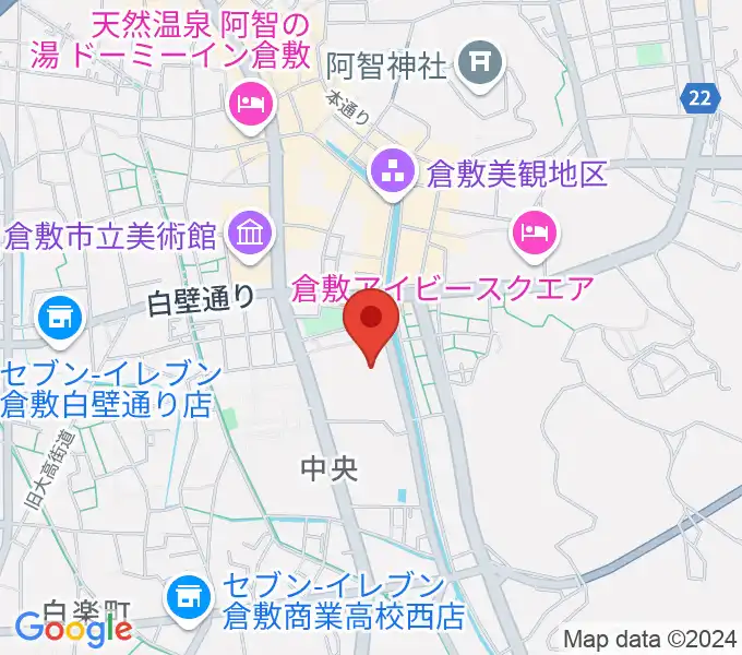 倉敷市芸文館の地図