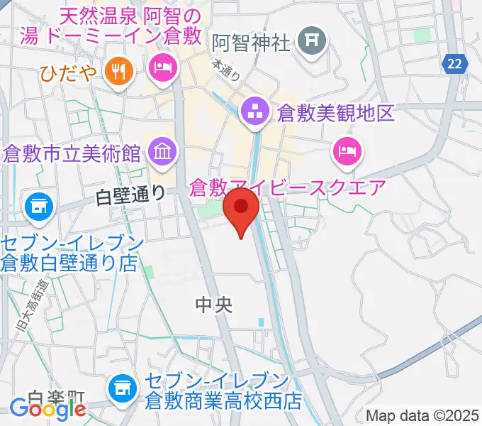 倉敷市芸文館の地図