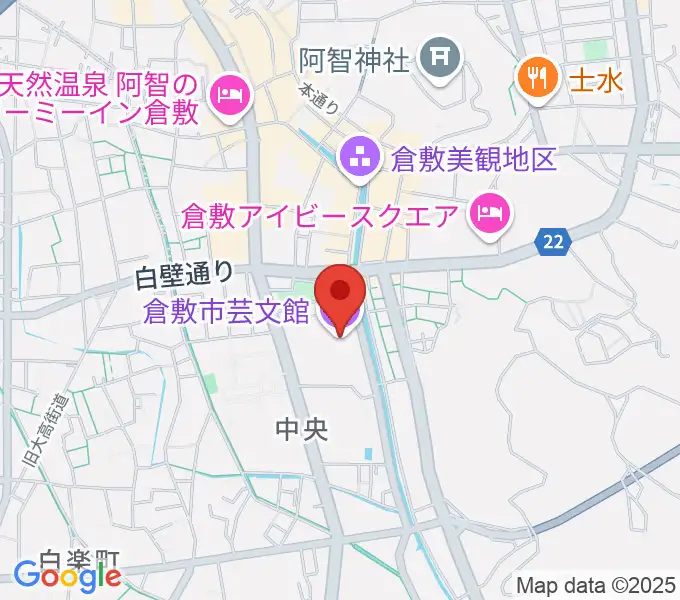倉敷市芸文館の地図