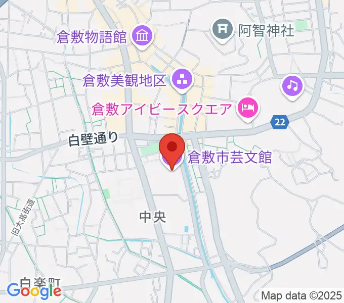 倉敷市芸文館の地図