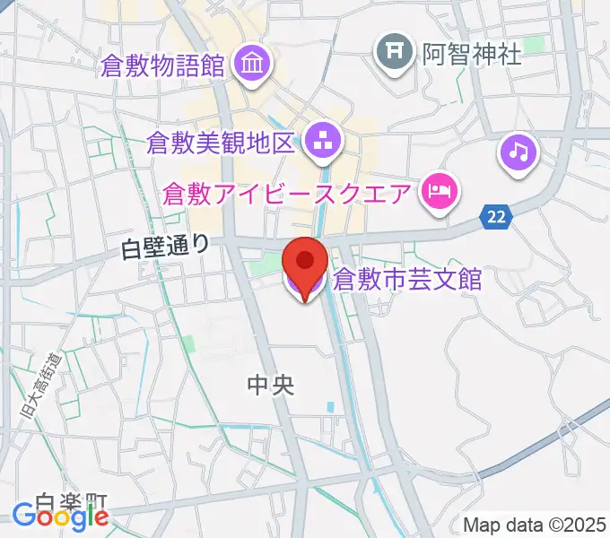 倉敷市芸文館の地図