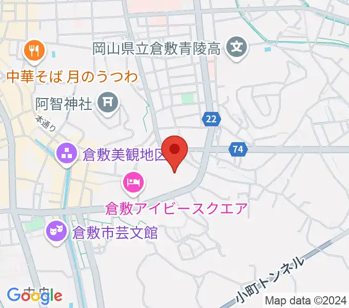 倉敷市民会館の地図