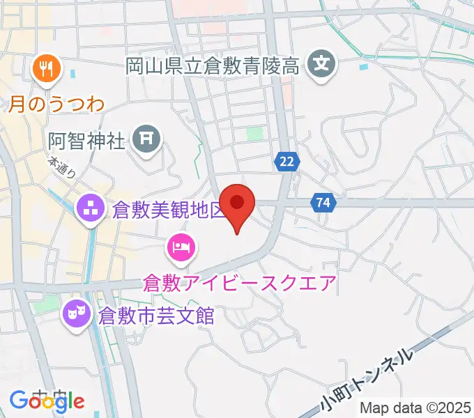 倉敷市民会館の地図