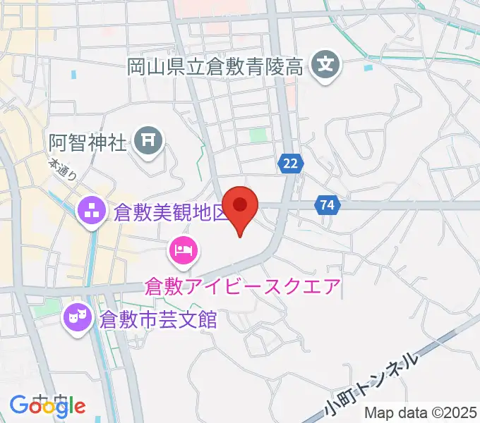 倉敷市民会館の地図