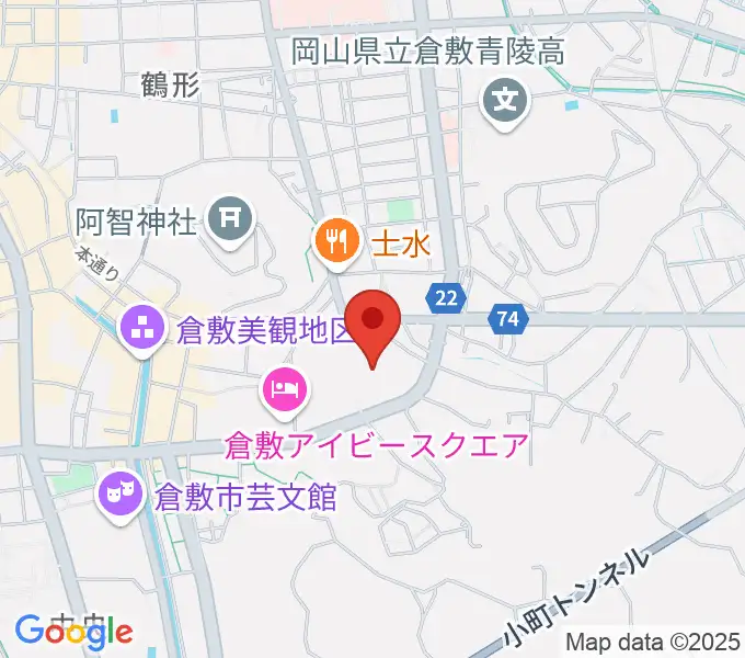 倉敷市民会館の地図