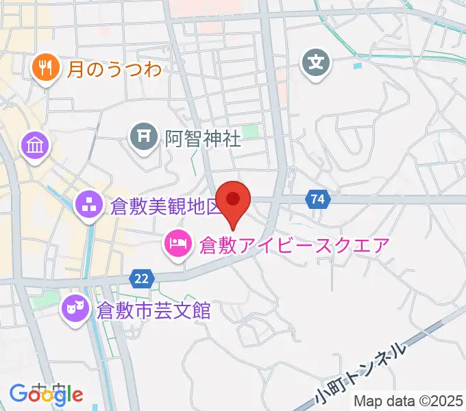 倉敷市民会館の地図