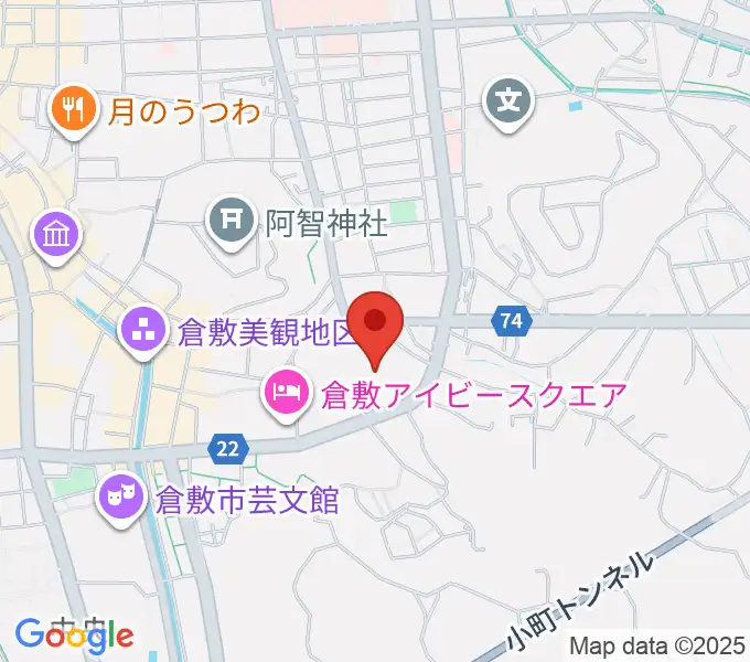倉敷市民会館の地図