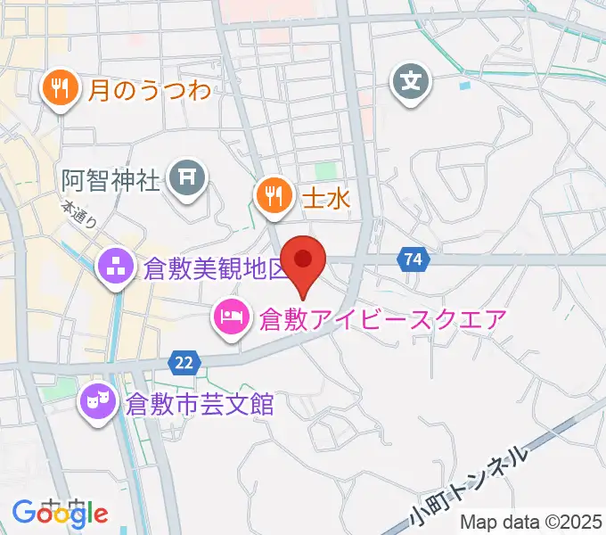 倉敷市民会館の地図