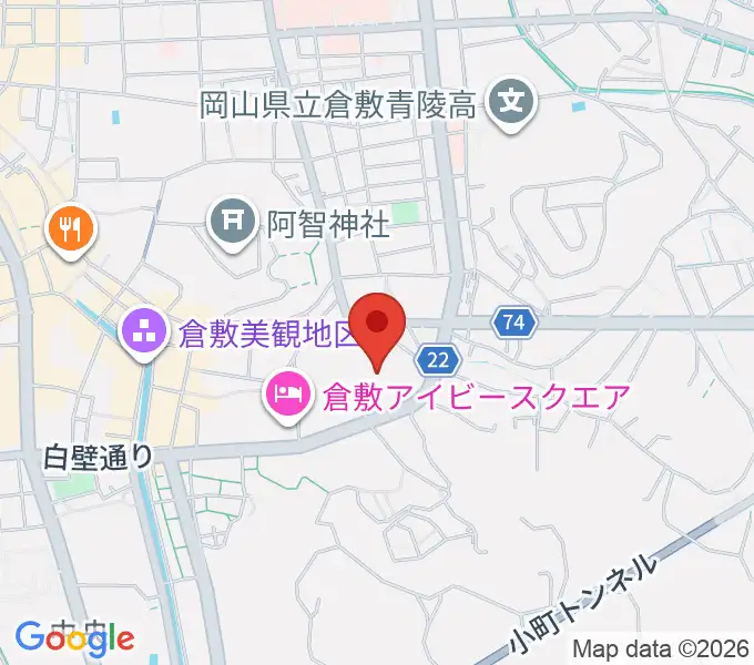 倉敷市民会館の地図