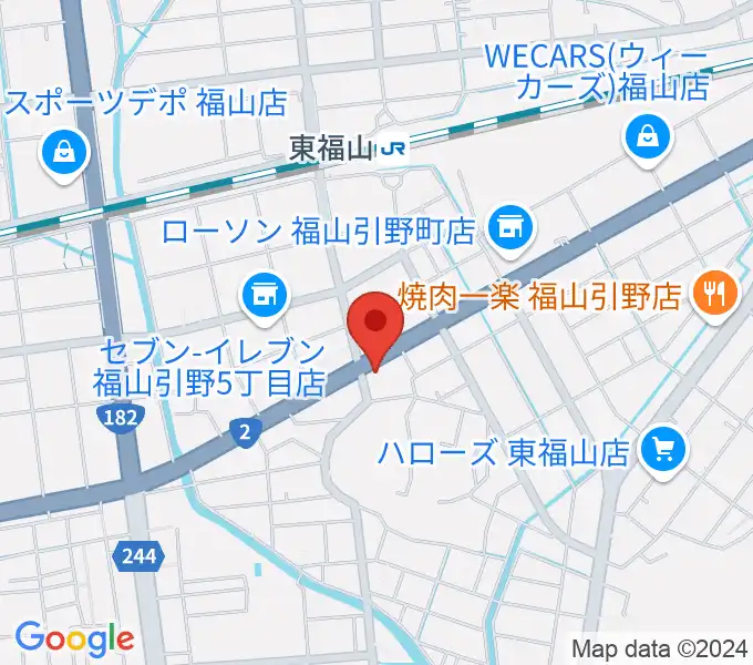 福山MUSIC FACTORYの地図