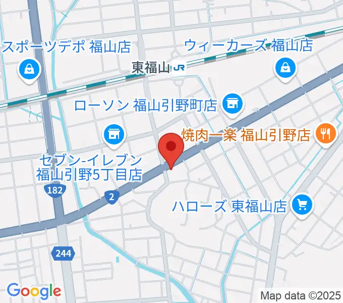 福山MUSIC FACTORYの地図