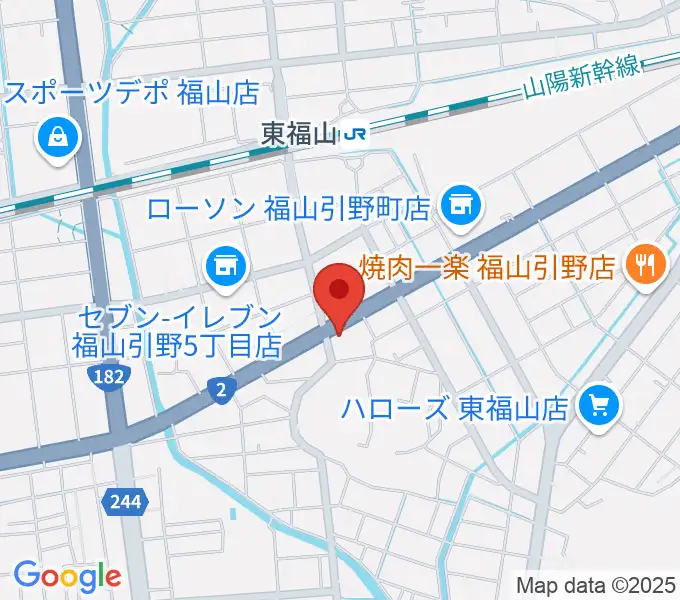 福山MUSIC FACTORYの地図