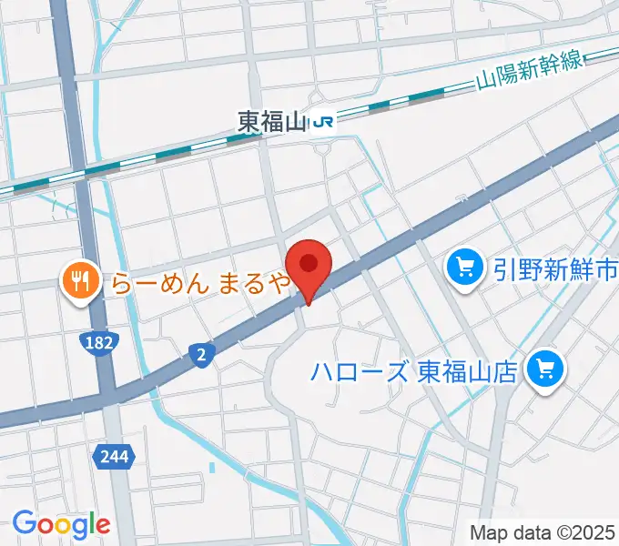 福山MUSIC FACTORYの地図
