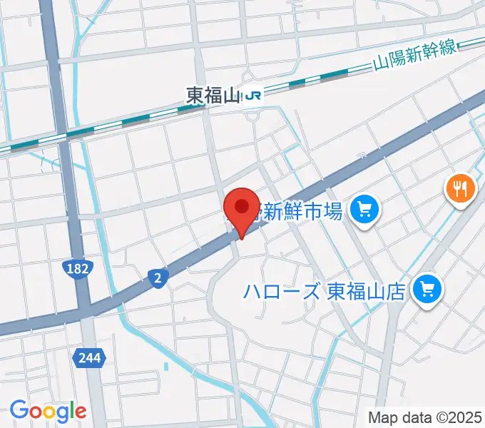 福山MUSIC FACTORYの地図