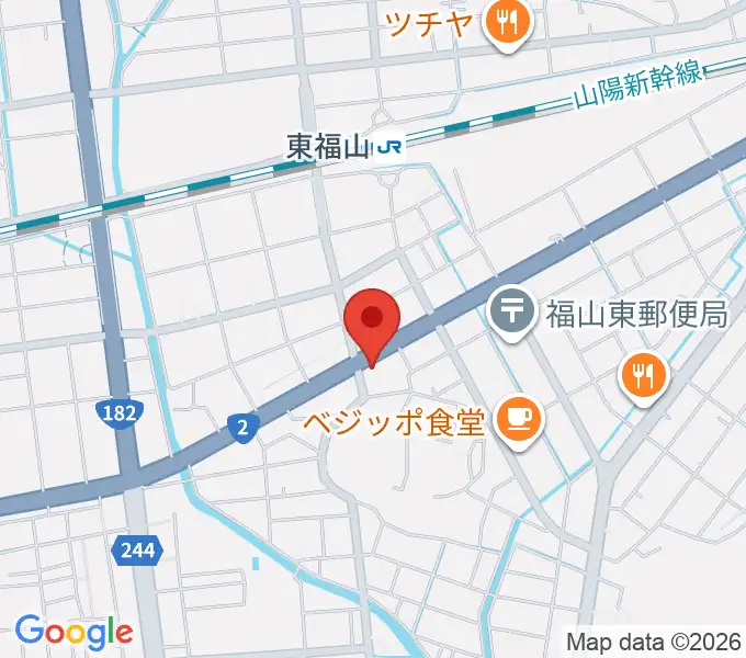 福山MUSIC FACTORYの地図
