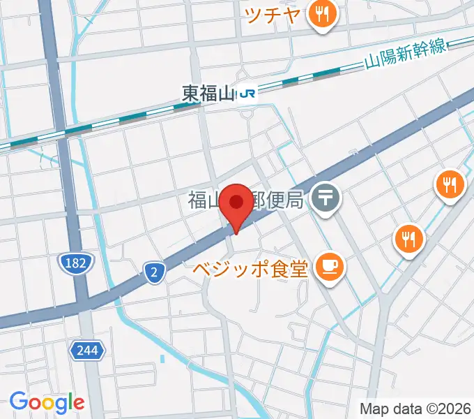 福山MUSIC FACTORYの地図