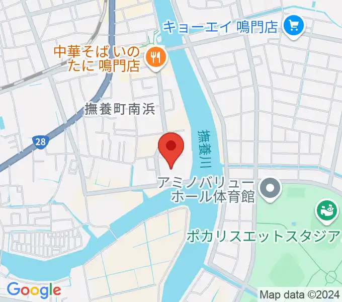 鳴門市文化会館の地図