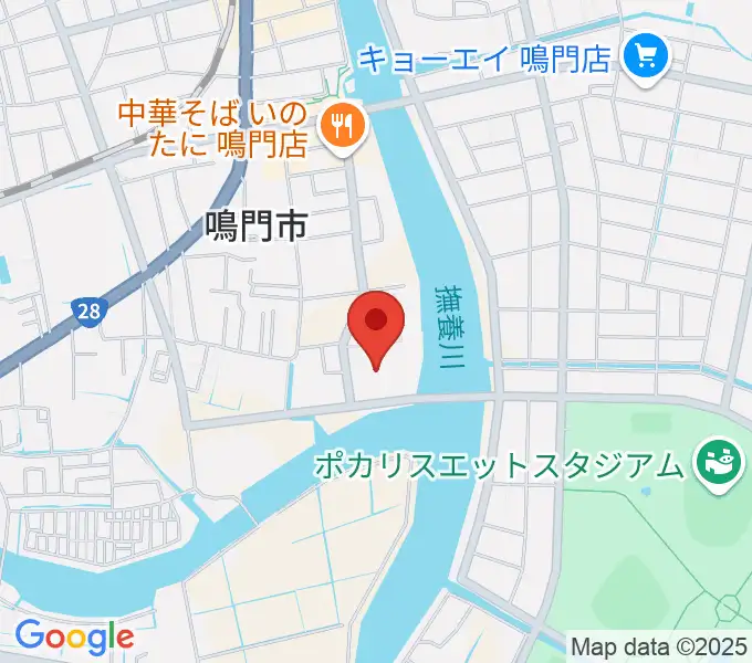 鳴門市文化会館の地図