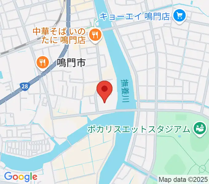 鳴門市文化会館の地図