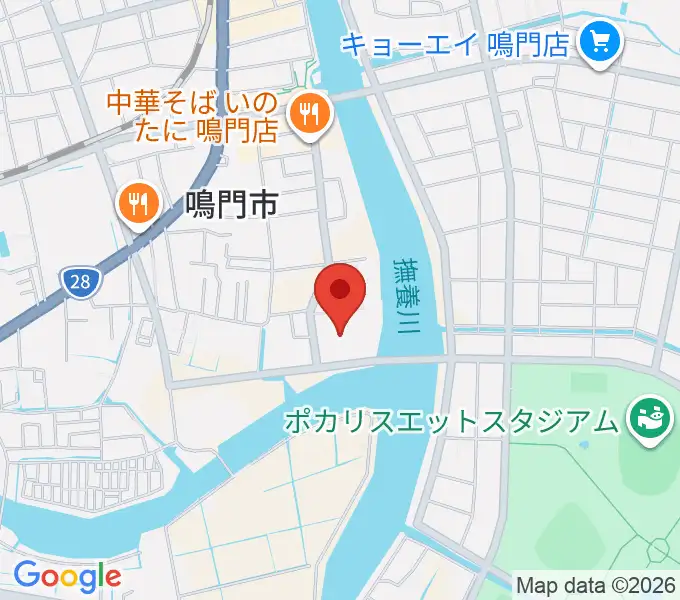 鳴門市文化会館の地図