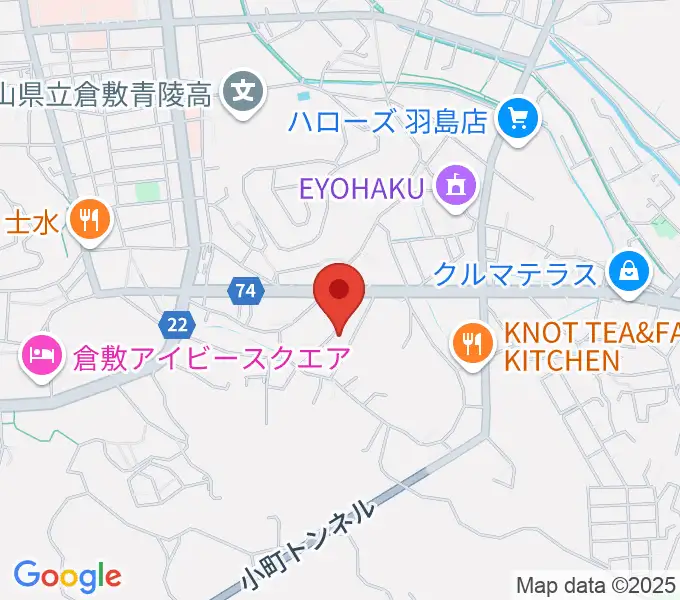 倉敷音楽舘の地図