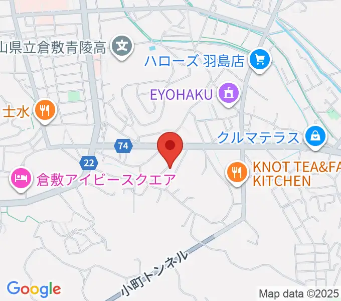 倉敷音楽舘の地図