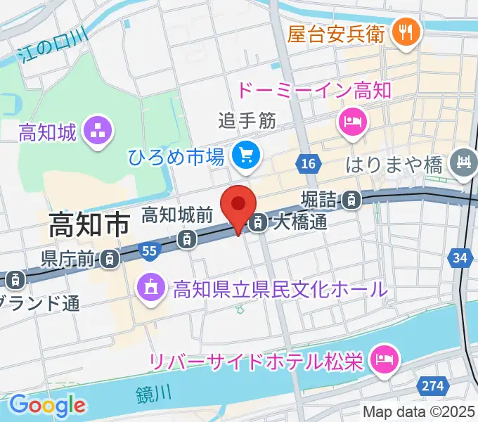ラ・ヴィータホールの地図