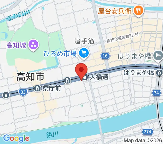 ラ・ヴィータホールの地図