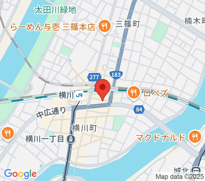 横川アップルジャムの地図