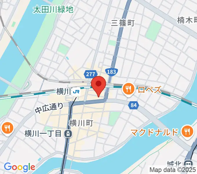 横川アップルジャムの地図