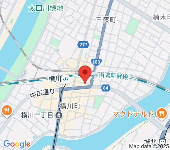 横川アップルジャムの地図