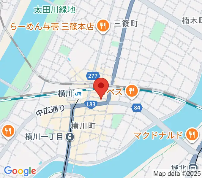 横川アップルジャムの地図