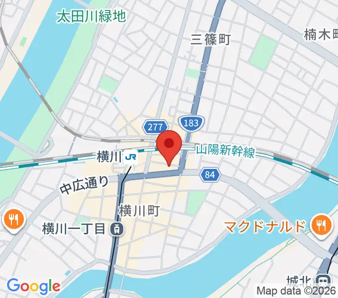 横川アップルジャムの地図