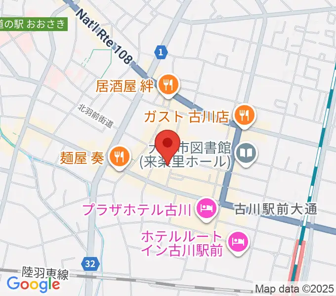 古川 花の館の地図
