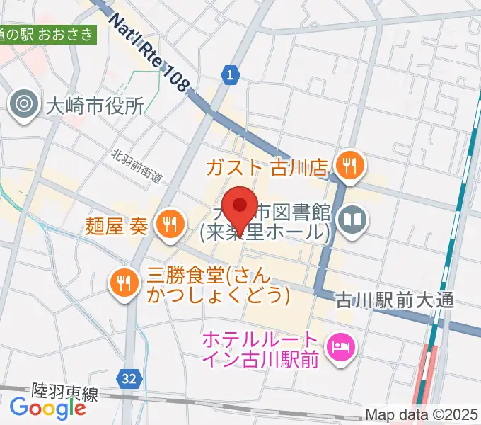 古川 花の館の地図