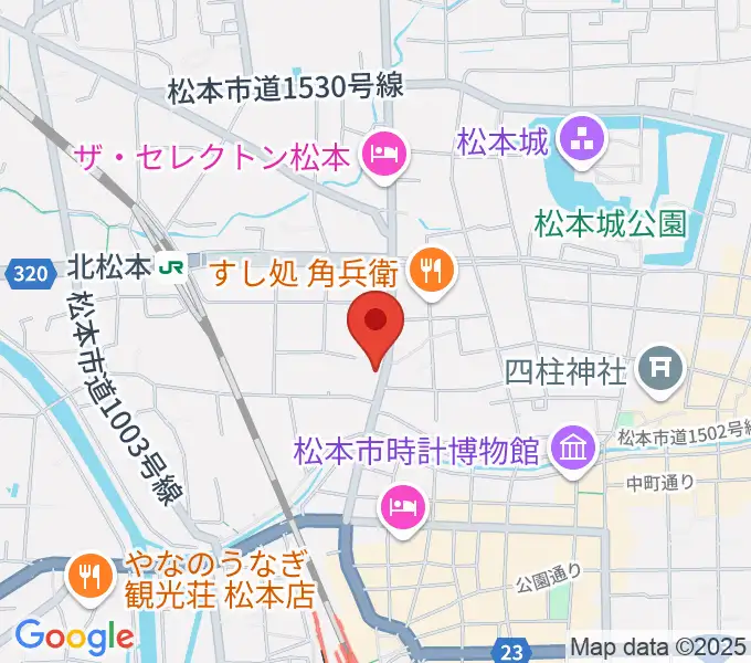 松本サウンドホールa.Cの地図