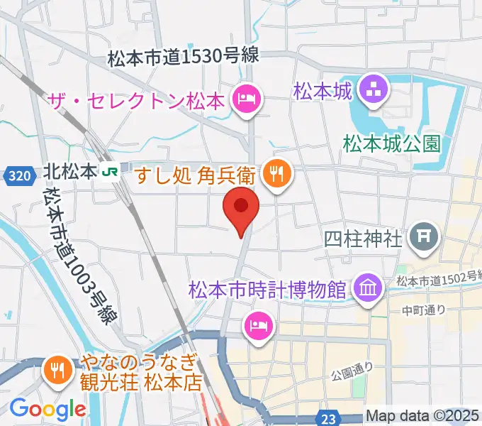 松本サウンドホールa.Cの地図