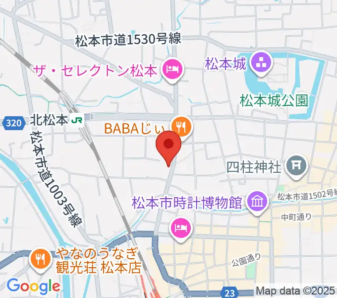 松本サウンドホールa.Cの地図