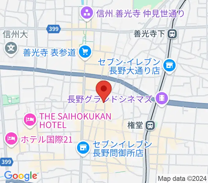 権堂ネオンホールの地図