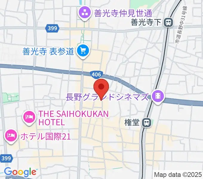 権堂ネオンホールの地図