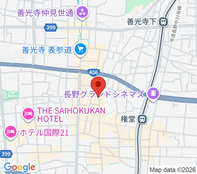 権堂ネオンホールの地図