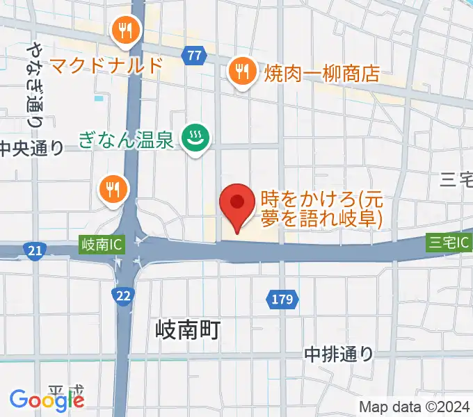 岐阜CLUB ROOTSの地図