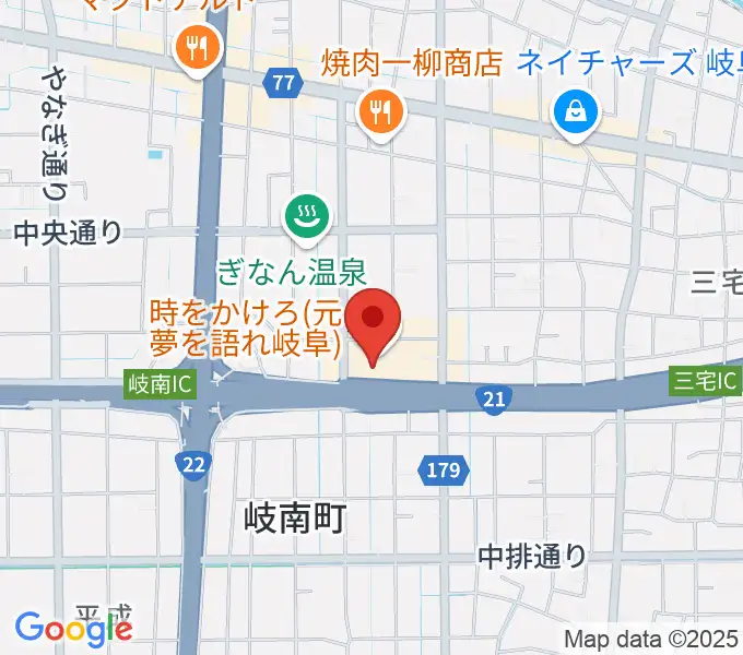 岐阜CLUB ROOTSの地図
