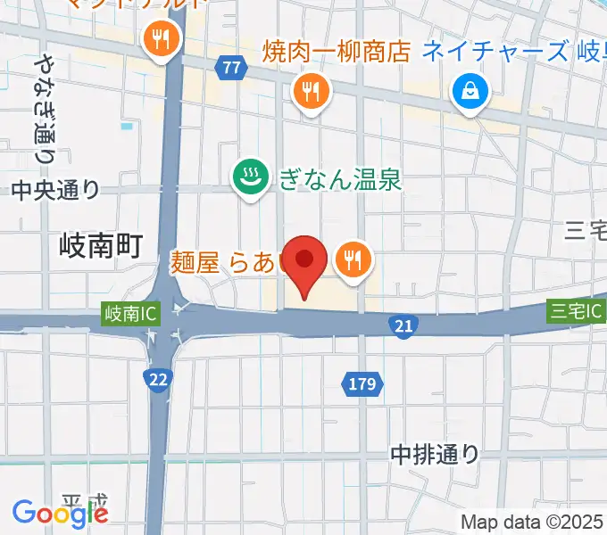 岐阜CLUB ROOTSの地図