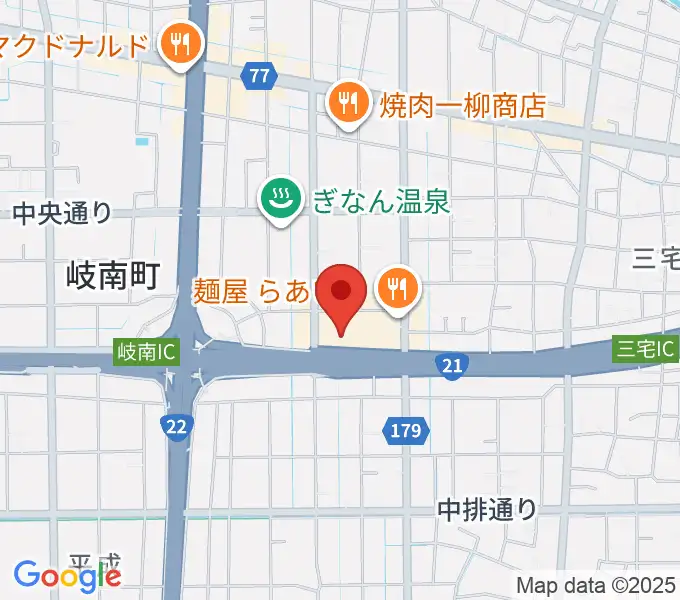 岐阜CLUB ROOTSの地図