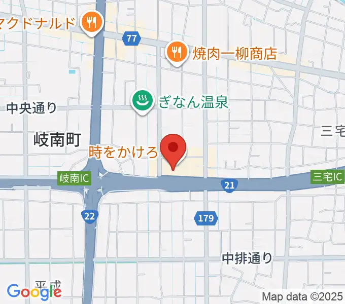 岐阜CLUB ROOTSの地図