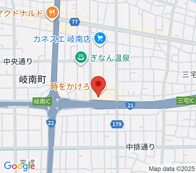 岐阜CLUB ROOTSの地図