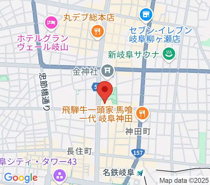 岐阜市文化センターの地図
